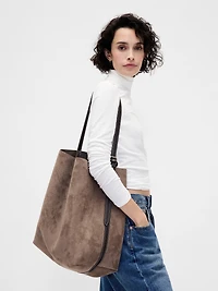 Vegan Suede Bucket Bag