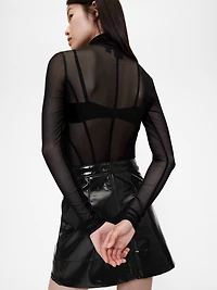 GapStudio Sheer Mesh Turtleneck