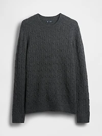 Merino Wool-Blend Cable-Knit Sweater