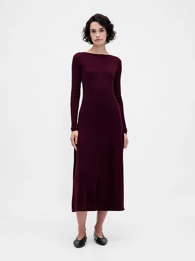 Lightweight CashSoft Rib Maxi Sweater Dress