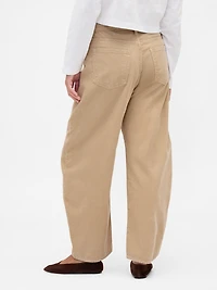 High Rise Corduroy Barrel Pants