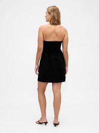 Corduroy Strapless Mini Dress