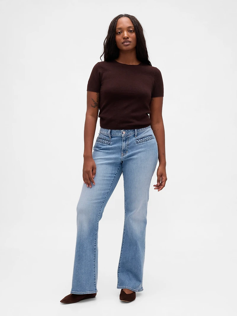 Low Rise Braided Pocket Long & Lean Jeans