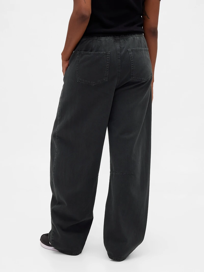 Mid Rise Twill Easy Horseshoe Pants