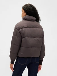 Faux Fur-Trim Puffer Jacket