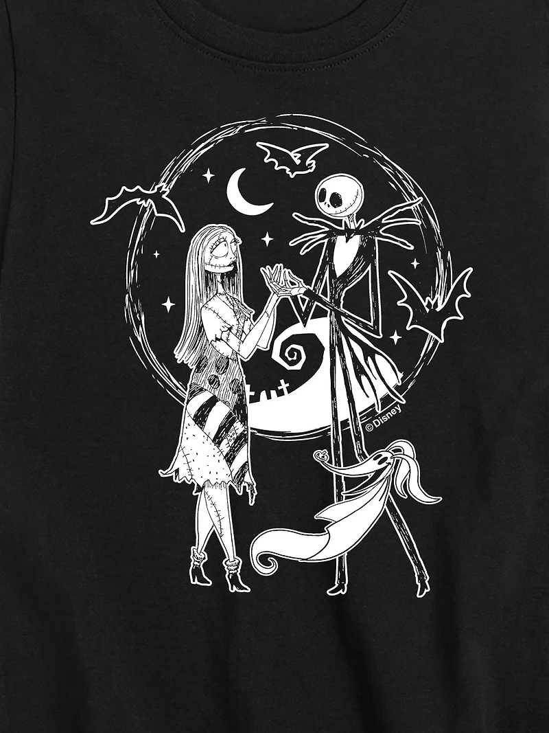 Kids The Nightmare Before Christmas Jack Sally Zero Short Sleeve T-Shirt