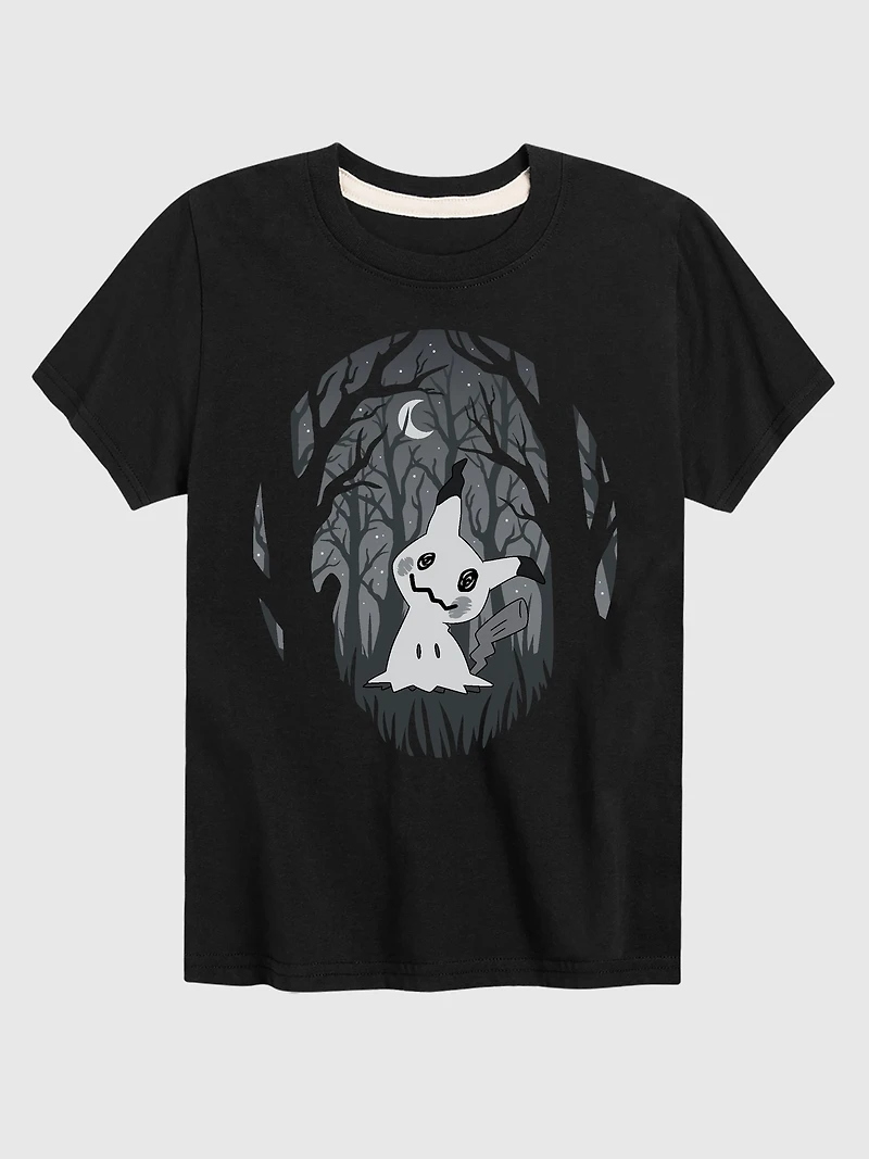 Kids Pokemon Mimikyu Dark Forest Short Sleeve T-Shirt