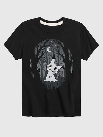 Kids Pokemon Mimikyu Dark Forest Short Sleeve T-Shirt