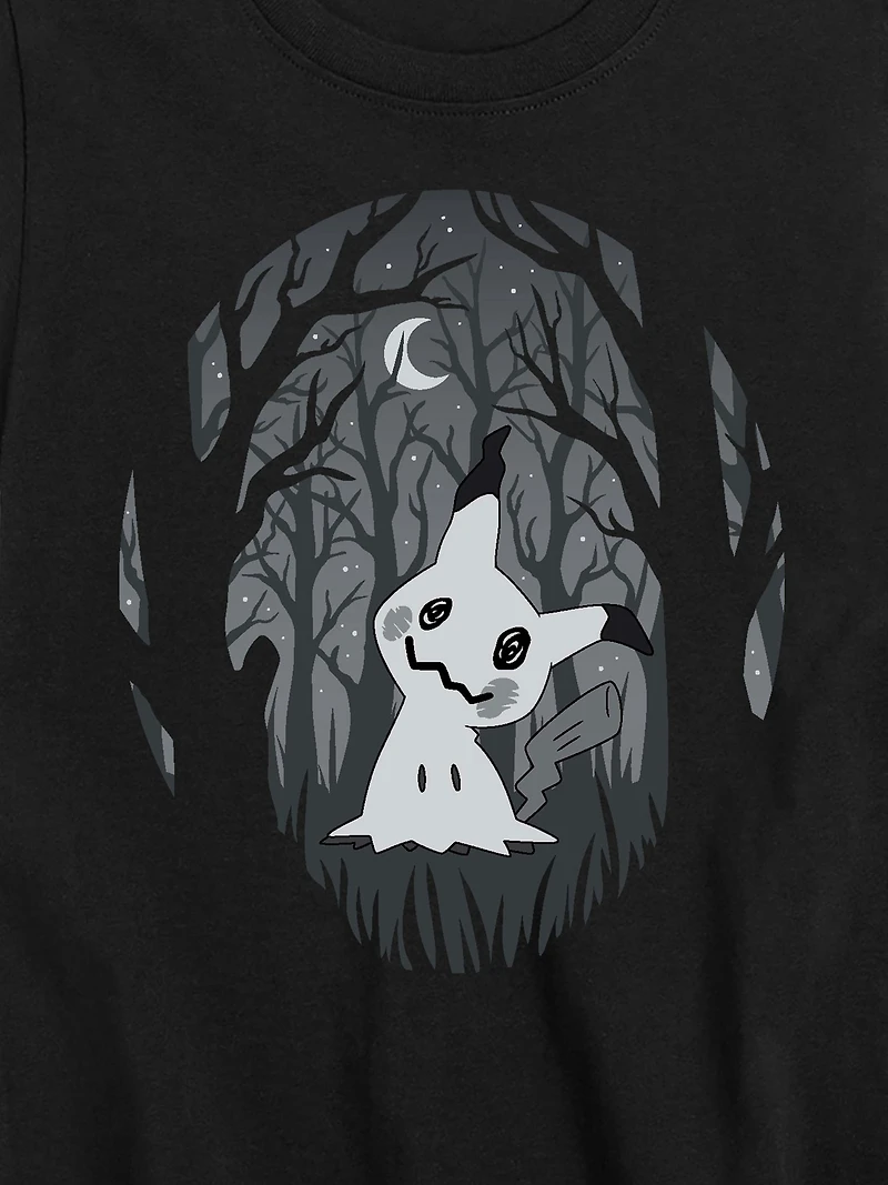 Kids Pokemon Mimikyu Dark Forest Short Sleeve T-Shirt