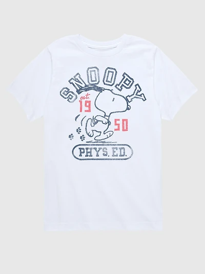 Kids Peanuts Snoopy Phys Ed Short Sleeve T-Shirt