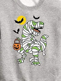Toddler T-Rex Mummy Crewneck Fleece Sweatshirt