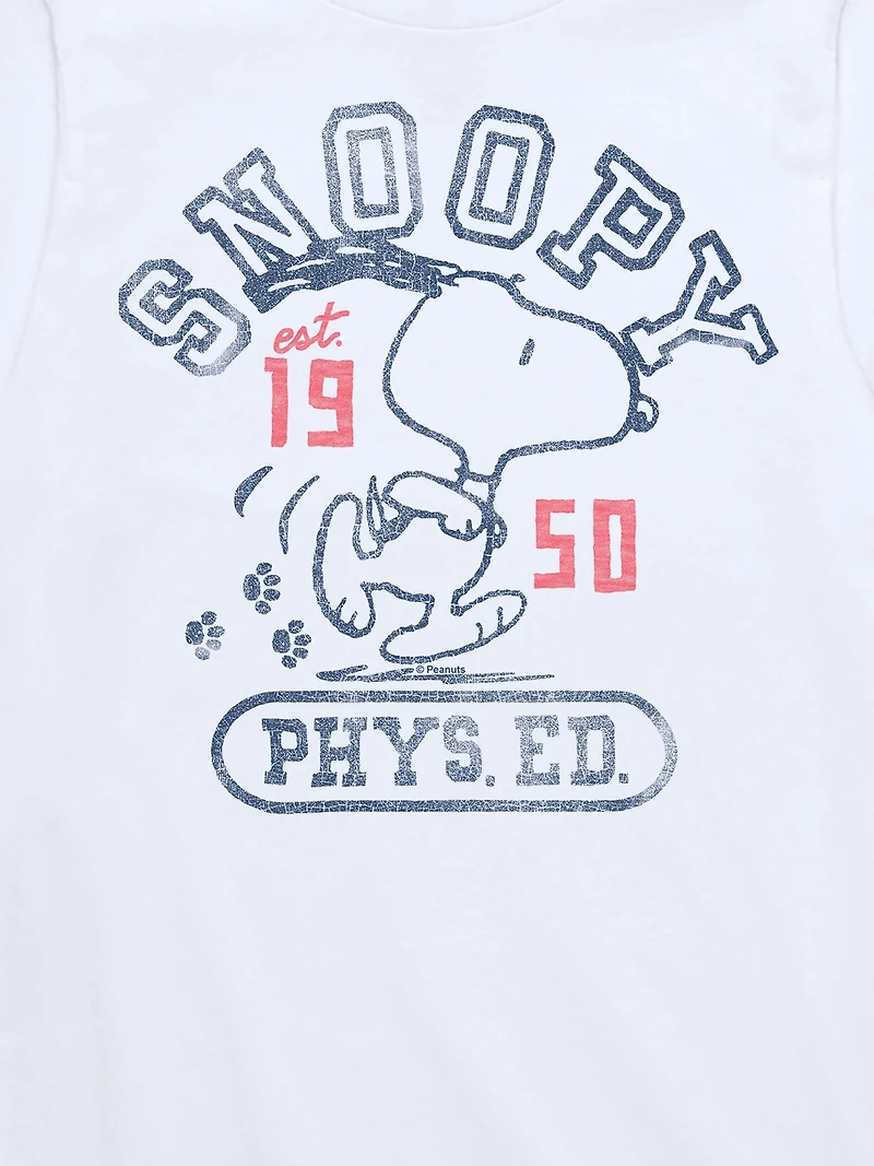 Kids Peanuts Snoopy Phys Ed Short Sleeve T-Shirt