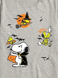 Toddler Peanuts Halloween Snoopy And Woodstock Short Sleeve Tee