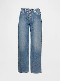 Low Rise '90s Loose Lace-Up Jeans