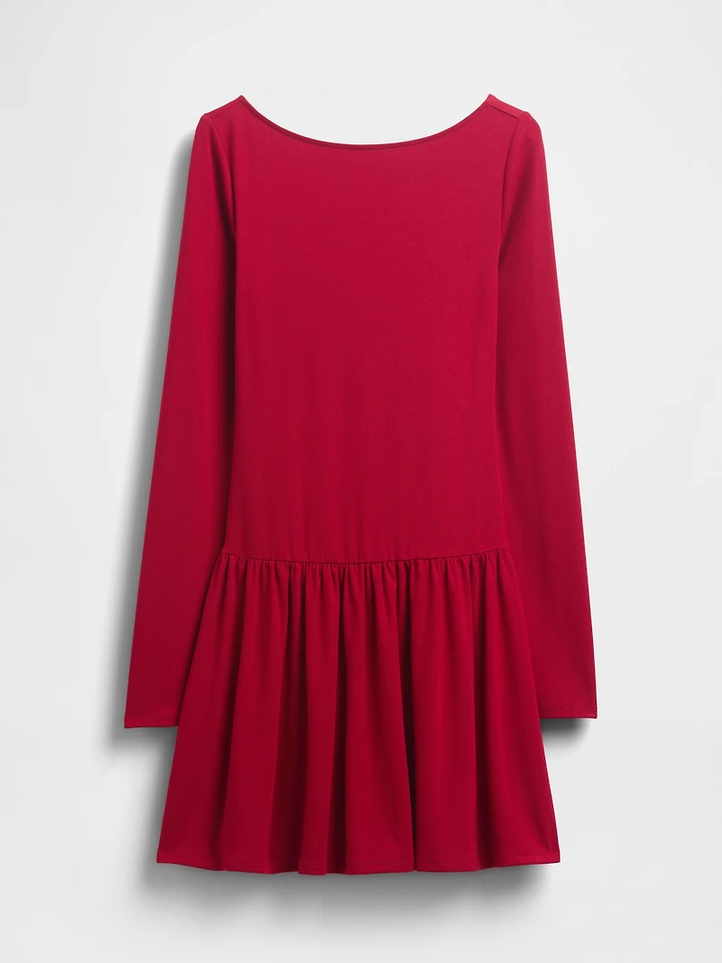 Drop-Waist Mini Dress