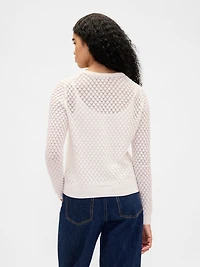 CashSoft Stretch Pointelle Cardigan