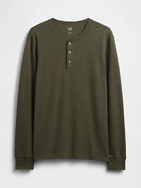 Double-Knit Henley T-Shirt