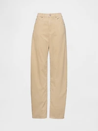 High Rise Corduroy Barrel Pants