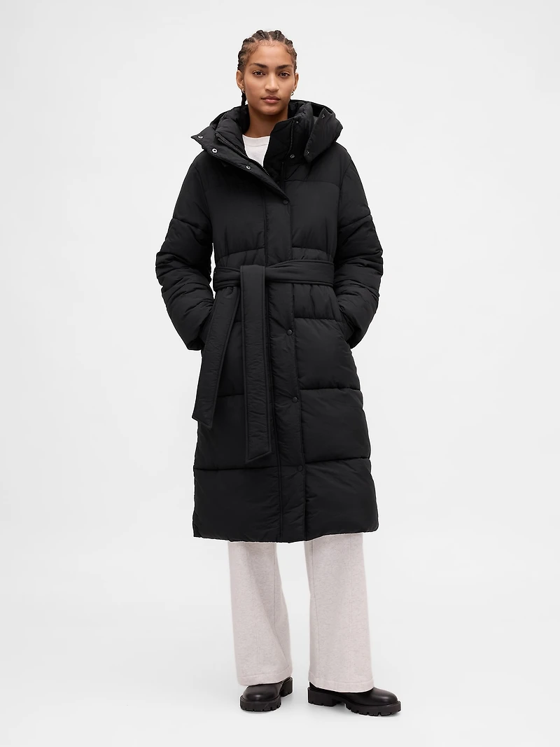 Belted Puffer Coat