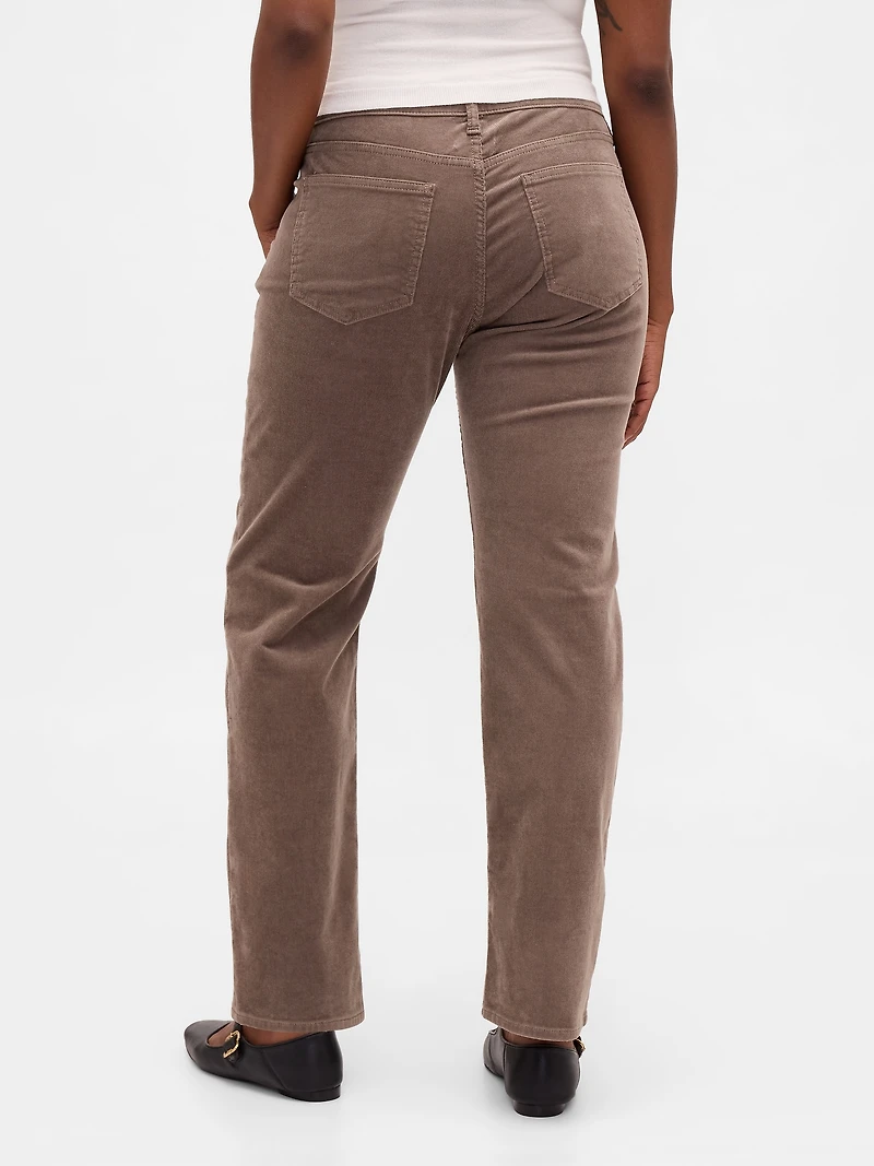 Low Rise Corduroy '90s Slim Straight Pants