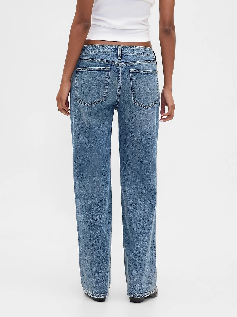 Low Rise '90s Loose Lace-Up Jeans