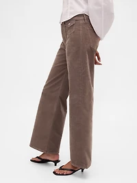 High Rise Stride Corduroy Wide-Leg Pants