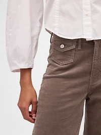 High Rise Stride Corduroy Wide-Leg Pants