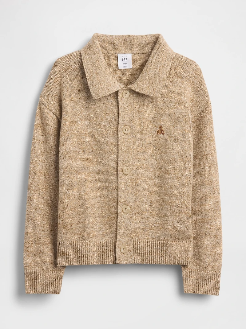 Baby & Toddler Collared Button-Front Sweater