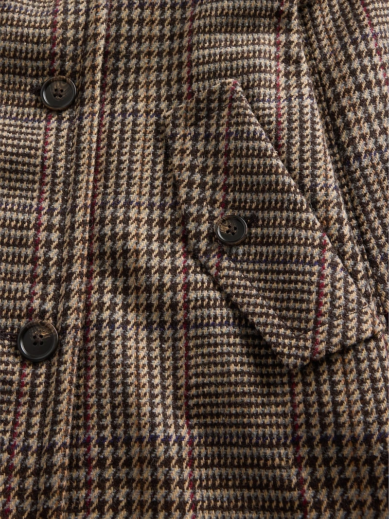 Wool-Blend Herringbone Trench Coat