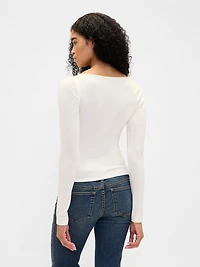 Modern Lace-Trim Top