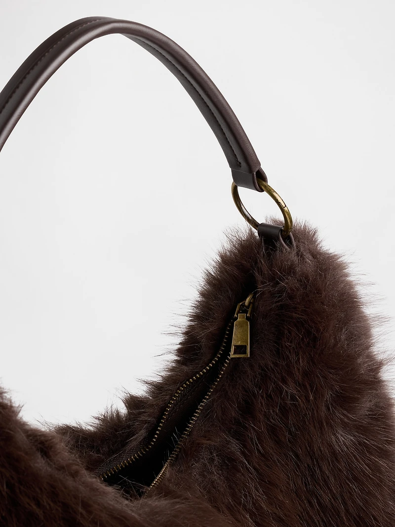 Faux Fur Slouchy Bag