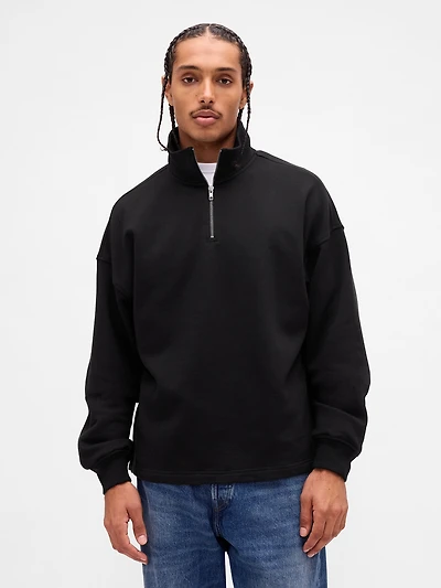 Heavyweight Oversized Quarter-Zip Pullover