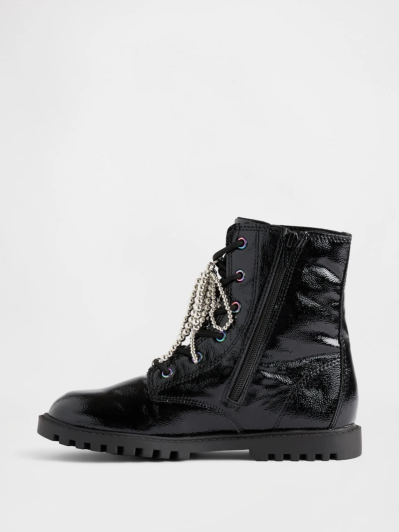 Kids Charm Lace-Up Boots
