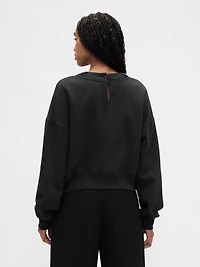 VintageSoft Jewel-Neck Crop Sweatshirt