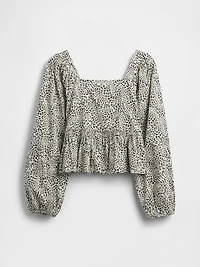 Kids Poplin Peplum Top