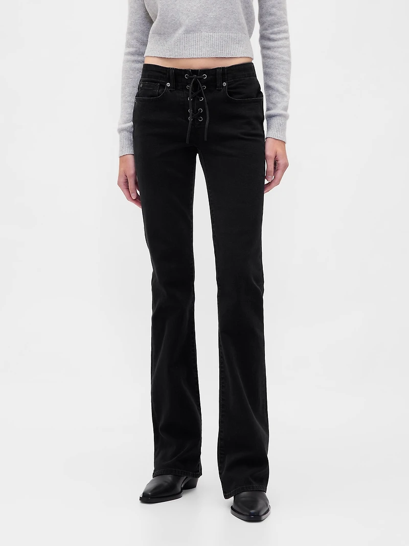 Low Rise Long & Lean Lace-Up Jeans