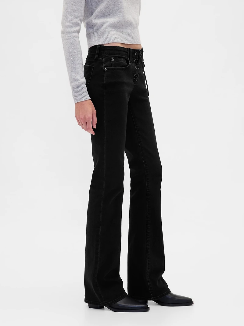 Low Rise Long & Lean Lace-Up Jeans