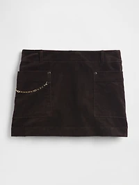 Corduroy Chain Pocket Mini Skort