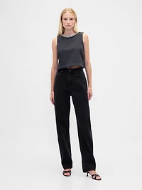 Jewel-Neck Shell Tank Top