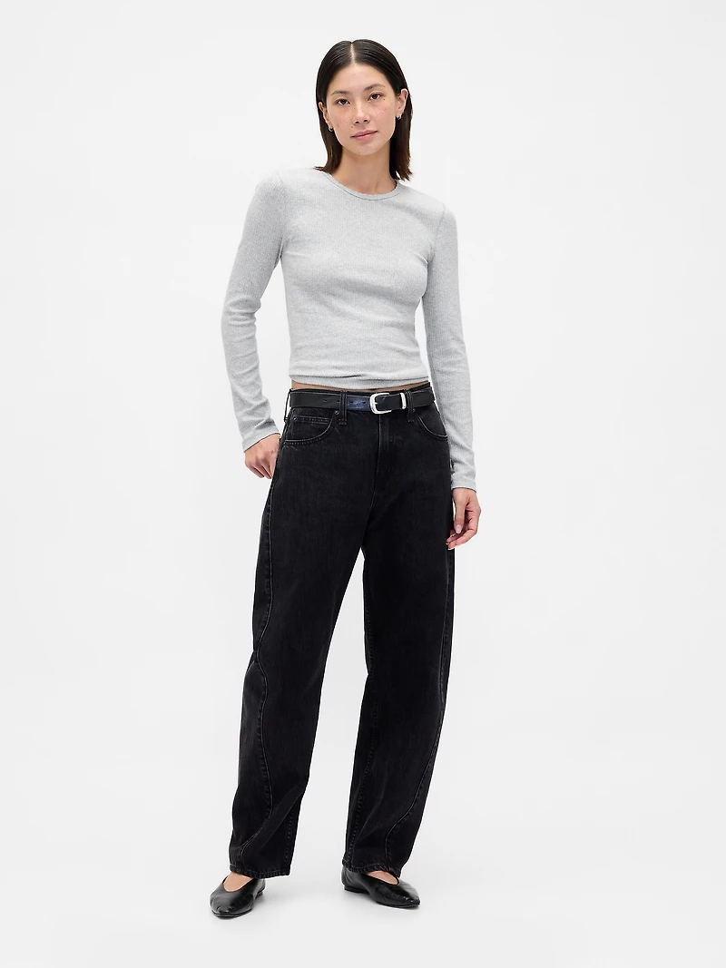Pointelle Rib T-Shirt