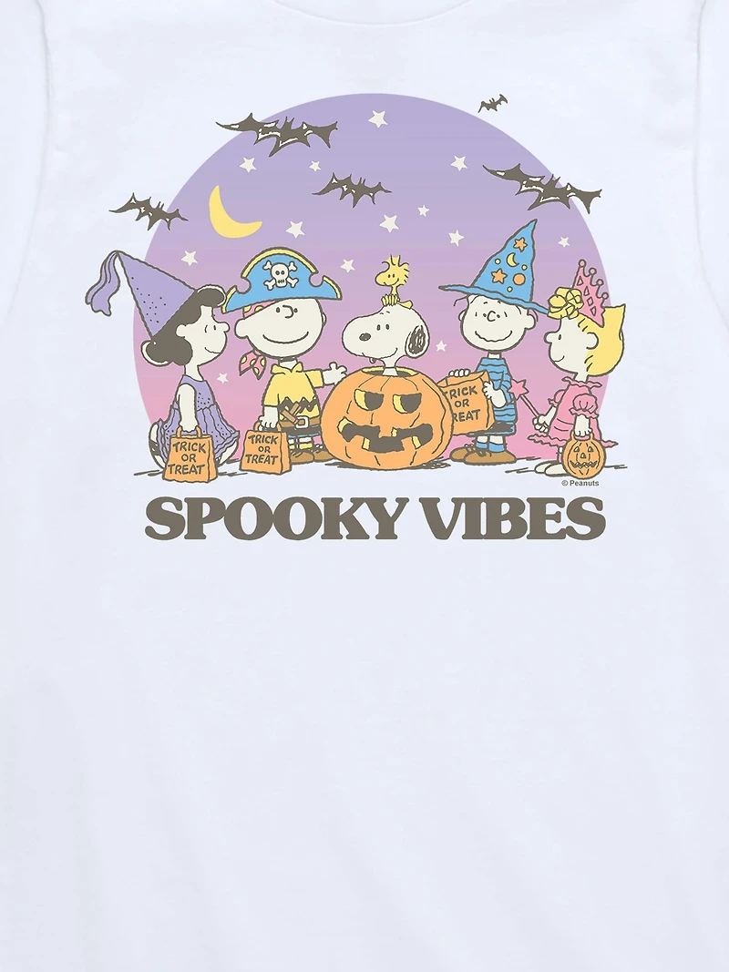 Kids Peanuts Spooky Vibes Short Sleeve Graphic T-Shirt