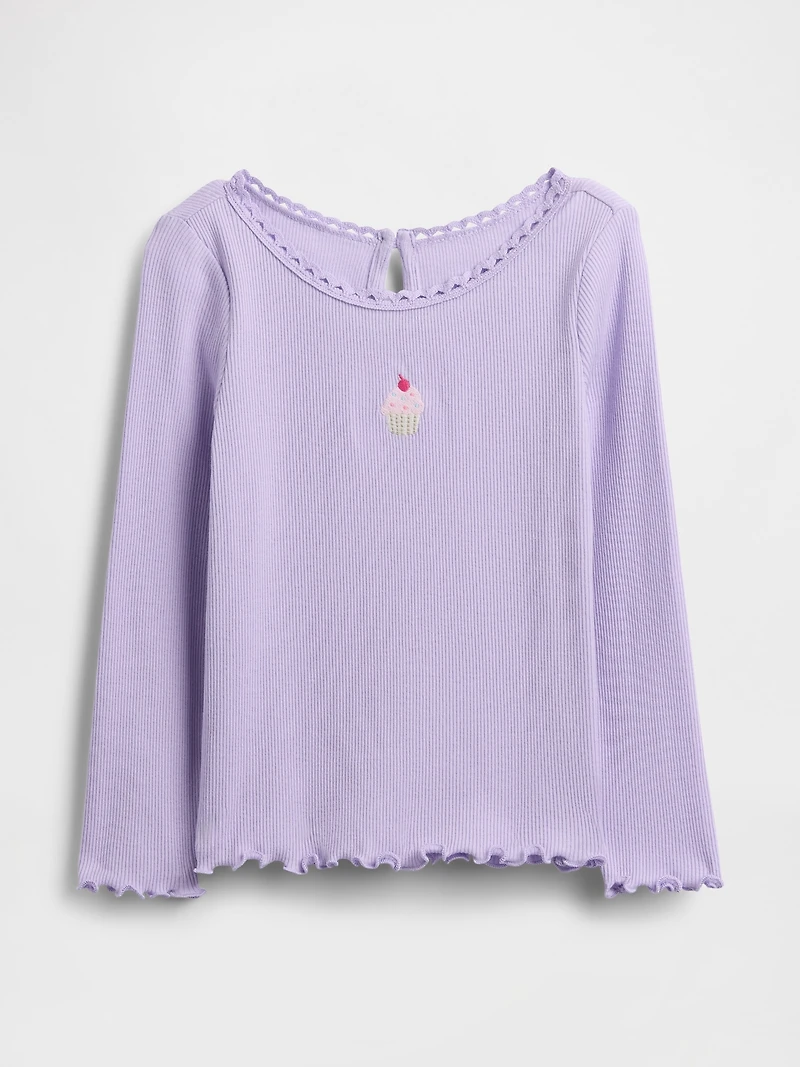 Baby & Toddler Embroidered Graphic Rib T-Shirt