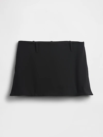 Low Rise Twill Mini Skort