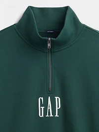 Heavyweight Oversized Logo Half-Zip Pullover