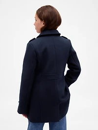 Kids Wool-Blend Peacoat
