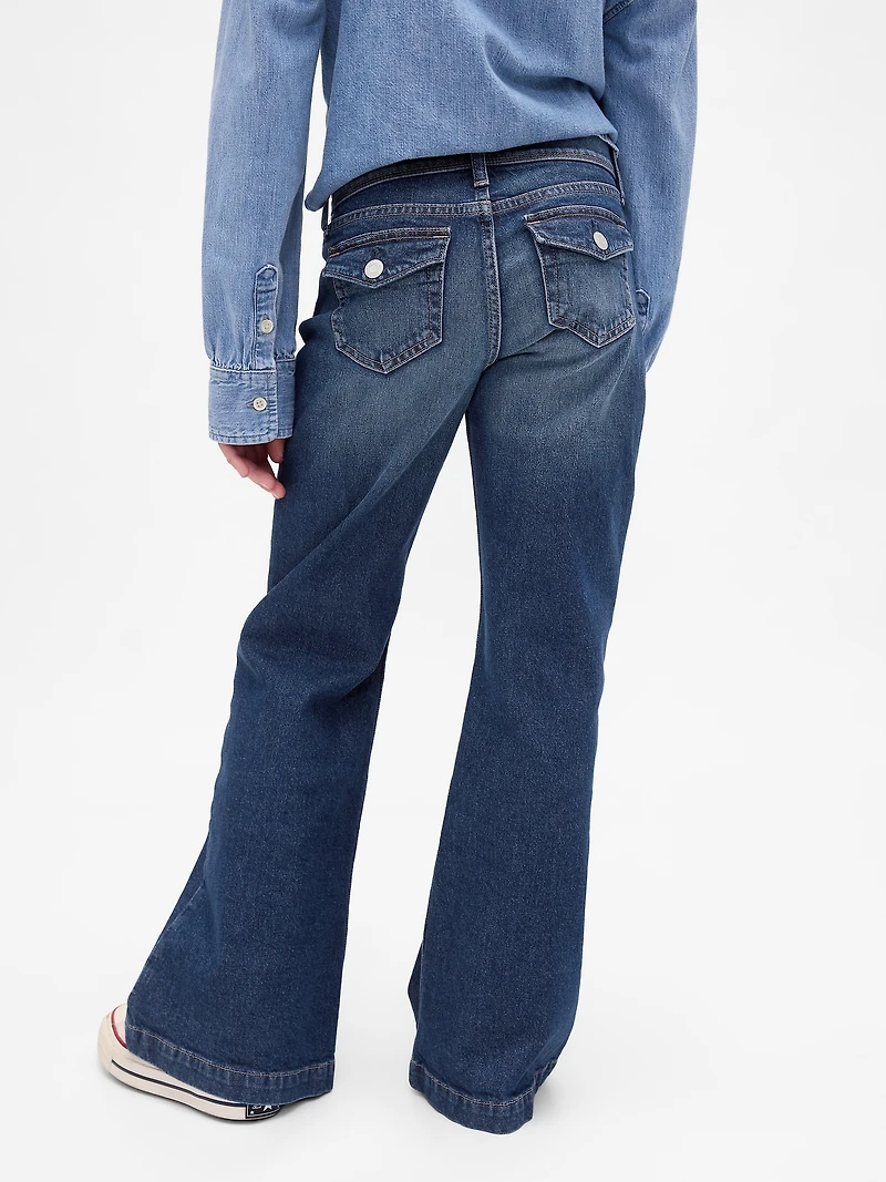 Kids Low Rise Relaxed Flare Jeans