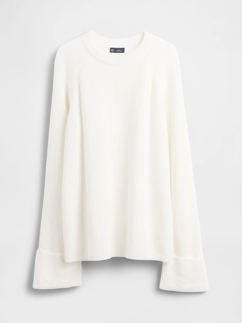 CashSoft Shaker-Stitch Boyfriend Sweater