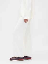 CashSoft Shaker-Stitch Sweater Pants