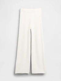 CashSoft Shaker-Stitch Sweater Pants