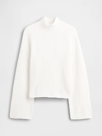 CashSoft Shaker-Stitch Turtleneck Sweater